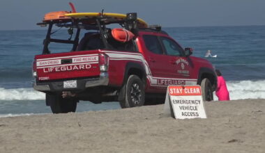 Lifeguards remind beachgoers of safety as high heat moves into San Diego County