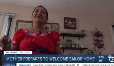Mother prepares special welcome home for son aboard USS Abraham Lincoln