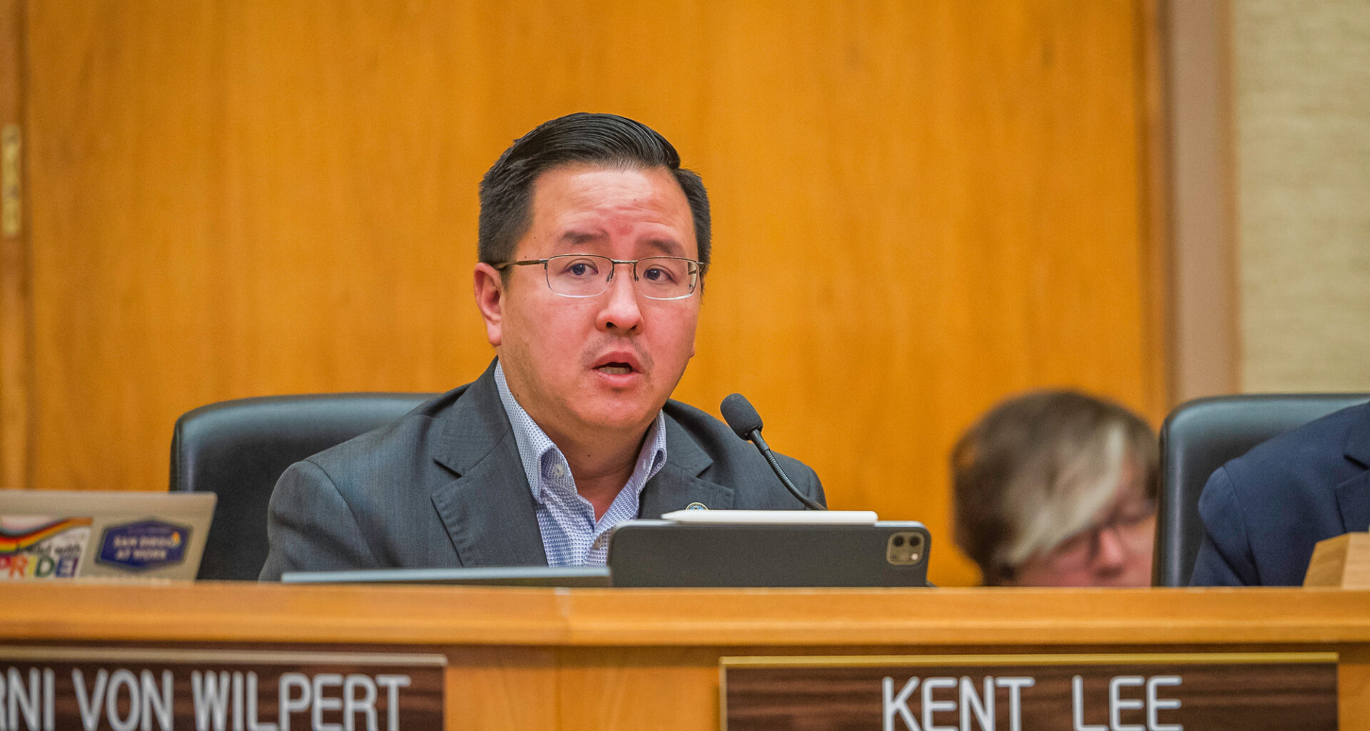 Councilmember Kent Lee during a City Council meeting on Monday, Jan. 13, 2025. / Photo by Vito di Stefano for Voice of San Diego