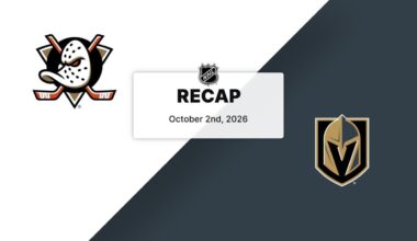 RECAP: Ducks at Golden Knights 10.2.26