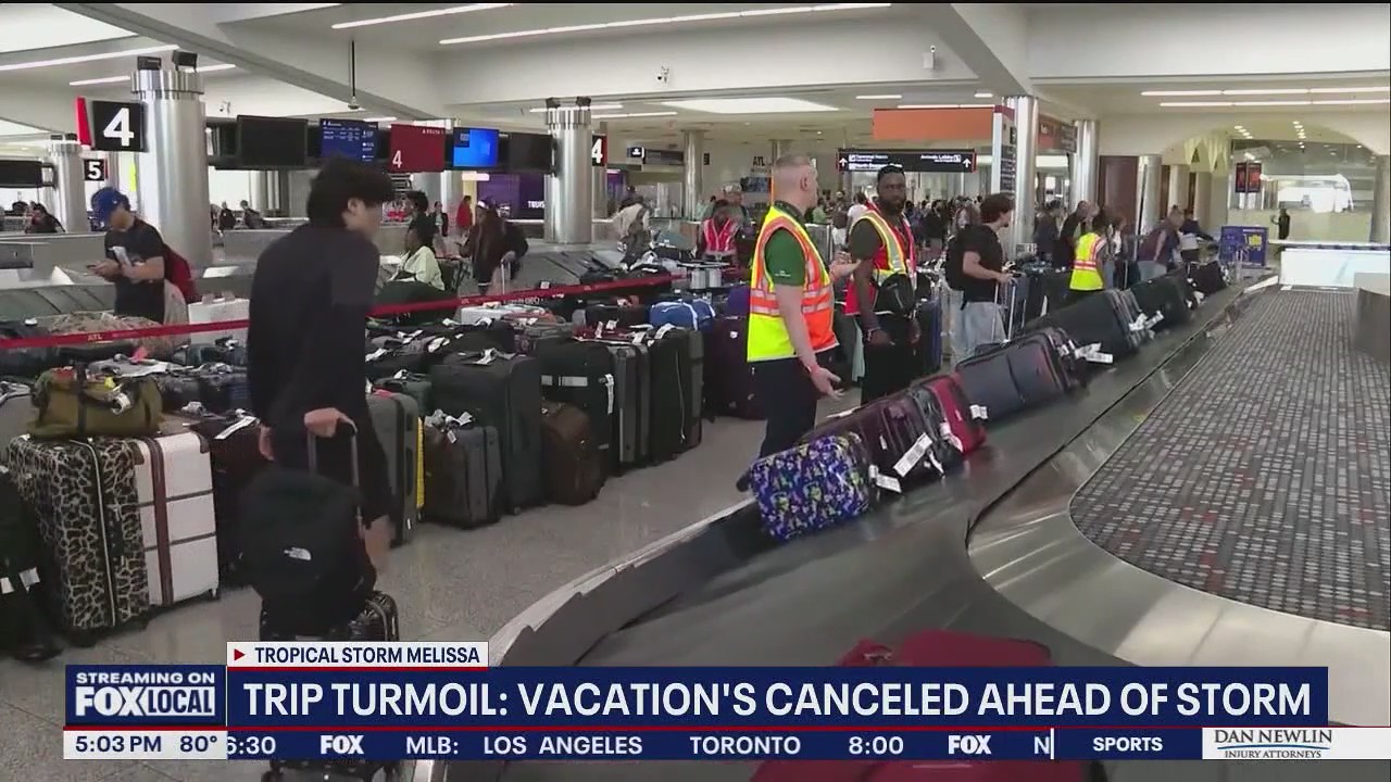 Tropical Storm Melissa leads to trip cancellations