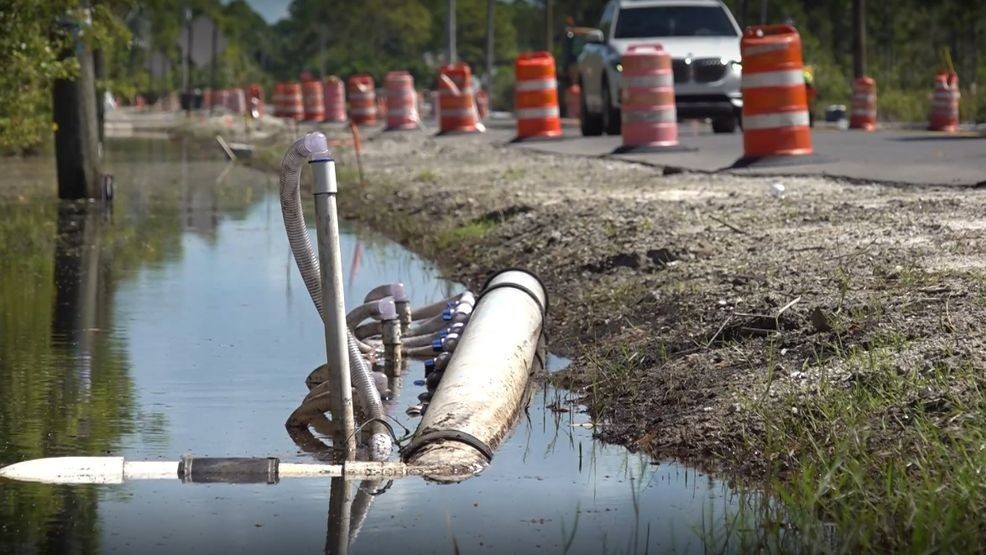 St. Lucie Gardens residents say the Silver Oaks development, a 150-acre project across the street, has caused flooding and made nearby roads nearly impassable. (WPEC){p}{/p}