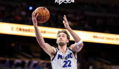 ORLANDO, FLORIDA - OCTOBER 16: Franz Wagner #22 of the Orlando Magic shoots the ball during the first half of a preseason game against the New Orleans Pelicans at the Kia Center on October 16, 2025 in Orlando, Florida. NOTE TO USER: User expressly acknowledges and agrees that, by downloading and/or using this Photograph, user is consenting to the terms and conditions of the Getty Images License Agreement (Photo by James Gilbert/Getty Images)