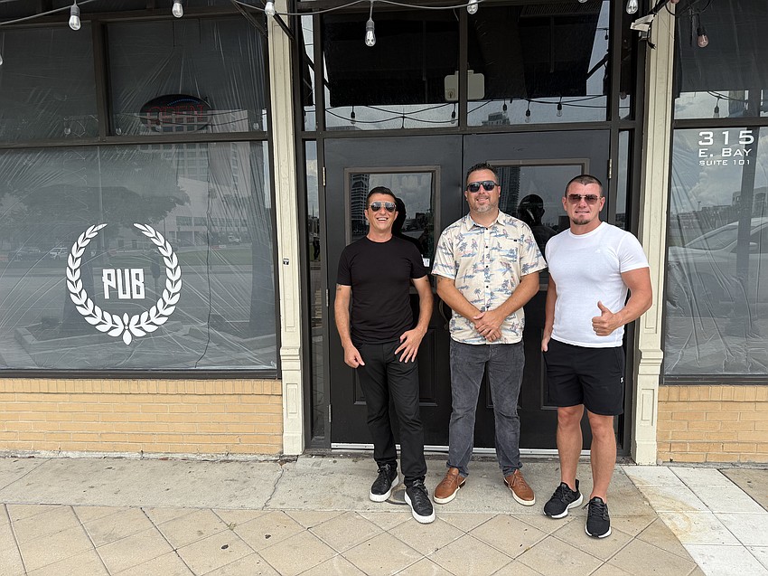 The owners of Keane's Tavern are, from left, Eric Hoyt, Aleksander Lukaj and Evan Rajta.