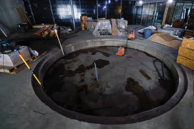 The 6,000-square-foot basement will utilize a turntable to load cars...