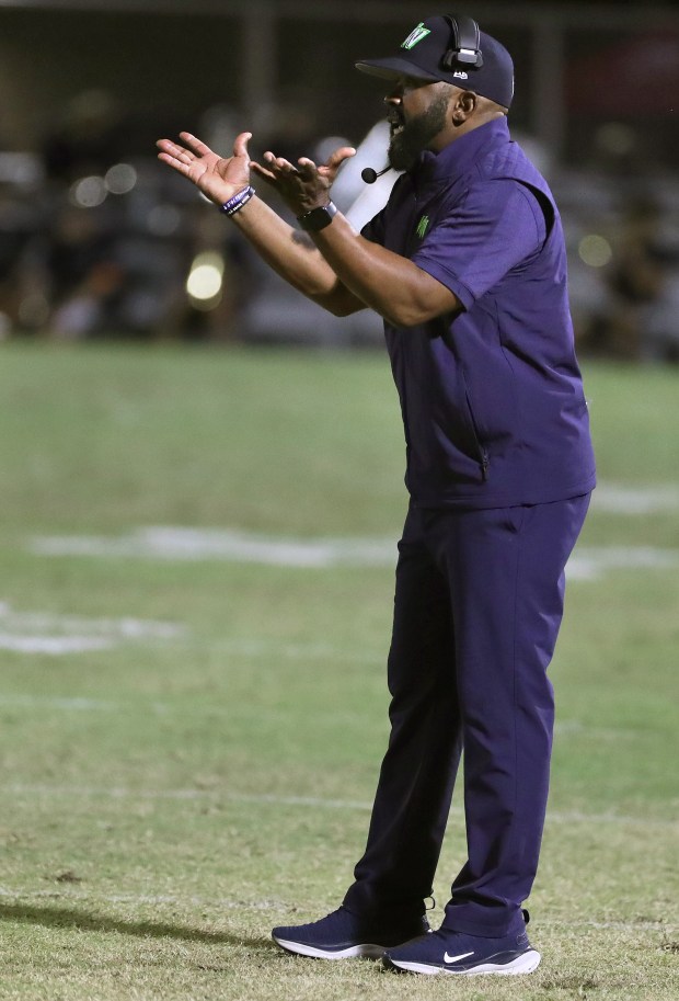 Windermere head coach Riki Smith coaches during the Innovation High...
