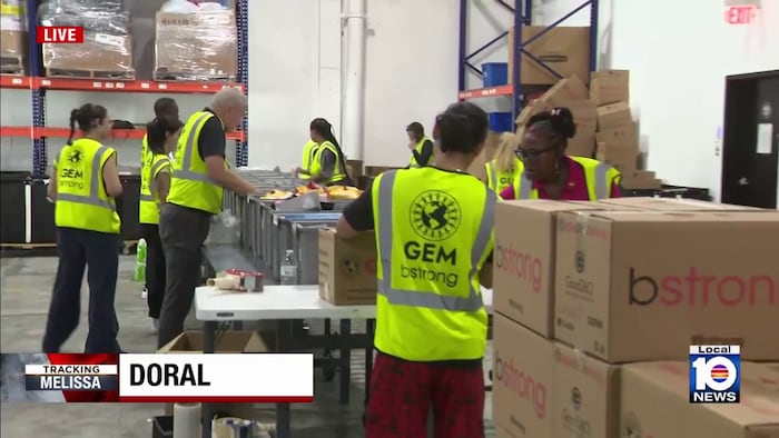 Volunteers in Doral prepare disaster relief supplies for Jamaica ahead of Hurricane Melissa’s hit