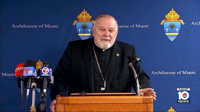 Miami Archbishop Thomas Wenski signals intent to retire ― but pope has final say