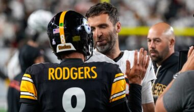 Watch: Orlando Brown Jr. teaches Joe Flacco the “Who Dey” chant