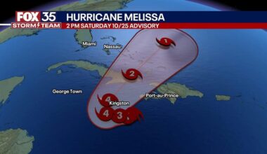 Tropical Storm Melissa becomes hurricane, expected to intensify