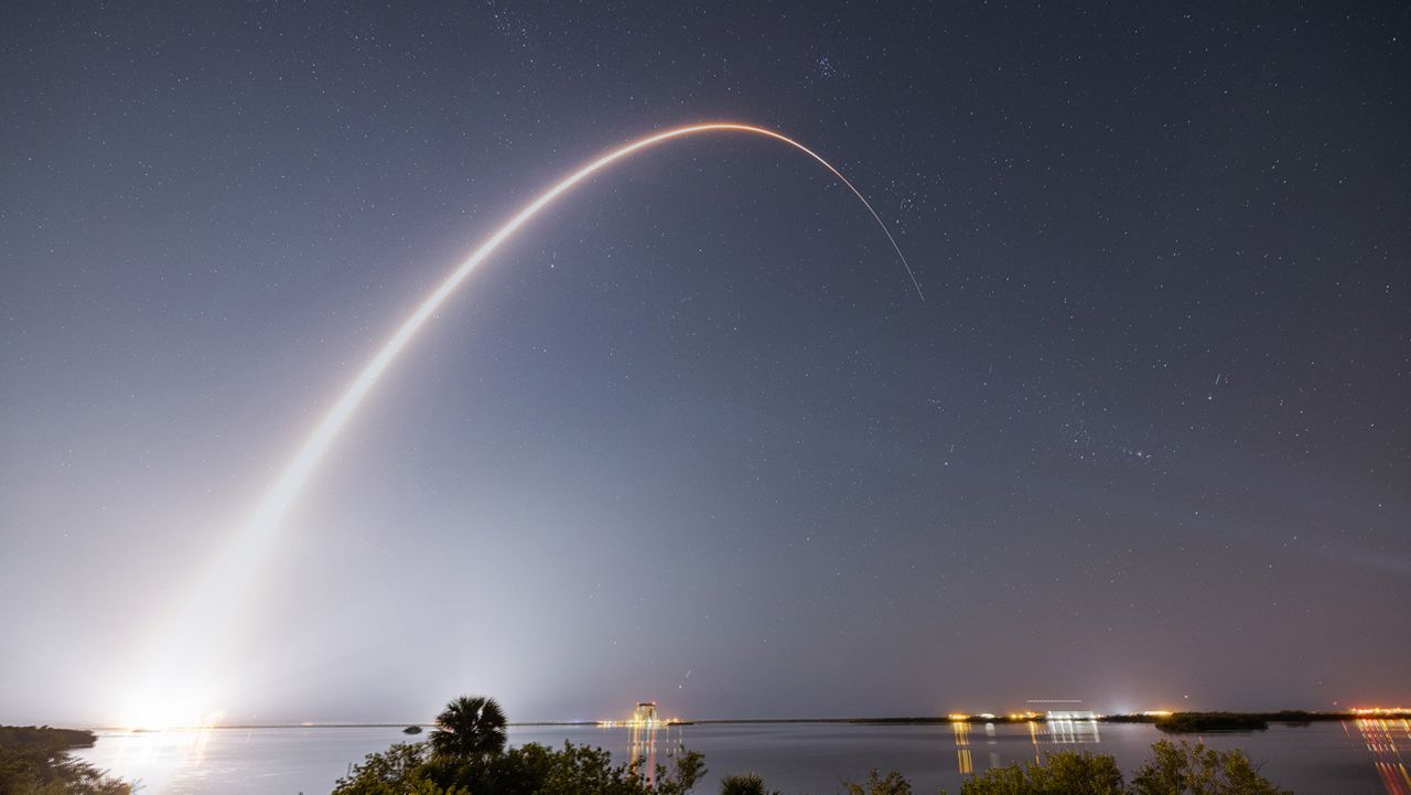 The ViaSat-3 Flight 2 mission took off from ULA's Atlas V 551 rocket from Space Launch Complex-41 at Cape Canaveral Space Force Station on Thursday, Nov. 14, 2025. (ULA)