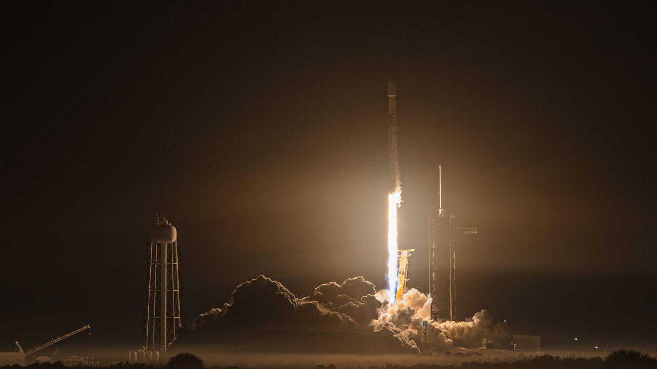 SpaceX's launch of 29 Starlink satellites is the 100th launch for this year. The Starlink 6-78 mission happened Thursday night, Nov. 20, 2025. (SpaceX)