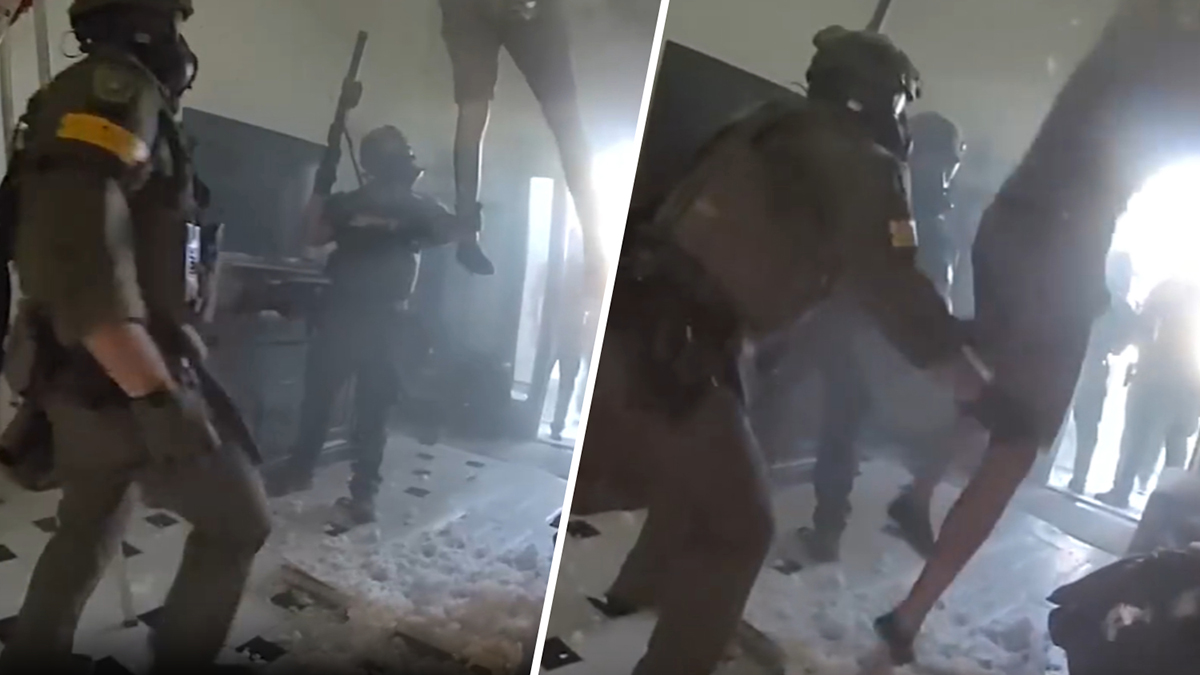 Video shows hiding suspect fall through ceiling and into arms of Florida SWAT – NBC 6 South Florida
