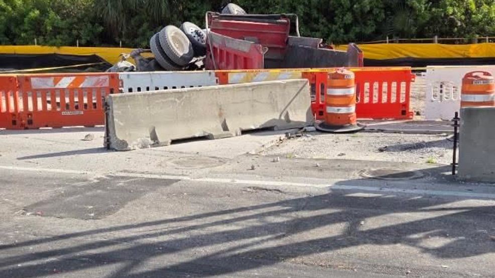 The City says westbound lanes remain open, but traffic is being redirected around the closure. Officials have not provided an estimated time for reopening, urging drivers to avoid the area and seek alternate routes. (WPEC)