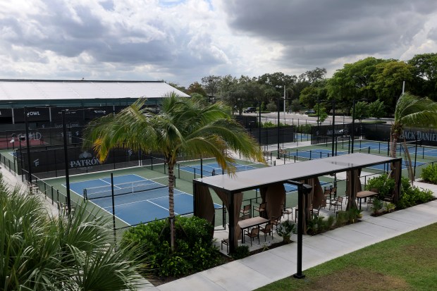 The Fort, Fort Lauderdale’s new pickleball complex at Snyder Park, as seen on Nov. 6, 2025. (Mike Stocker/South Florida Sun Sentinel)