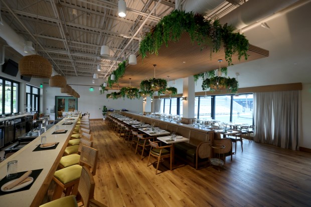 The Florida Room restaurant is open at The Fort, Fort Lauderdale’s new pickleball complex at Snyder Park. (Mike Stocker/South Florida Sun Sentinel)