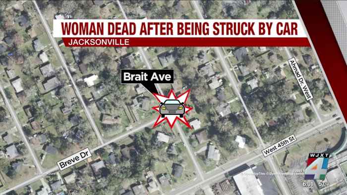 Woman dies after being struck by car backing out of driveway, driver says he didn’t know she was there: JSO