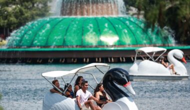 Orlando celebrates 100 years of Swan Boats on Lake Eola