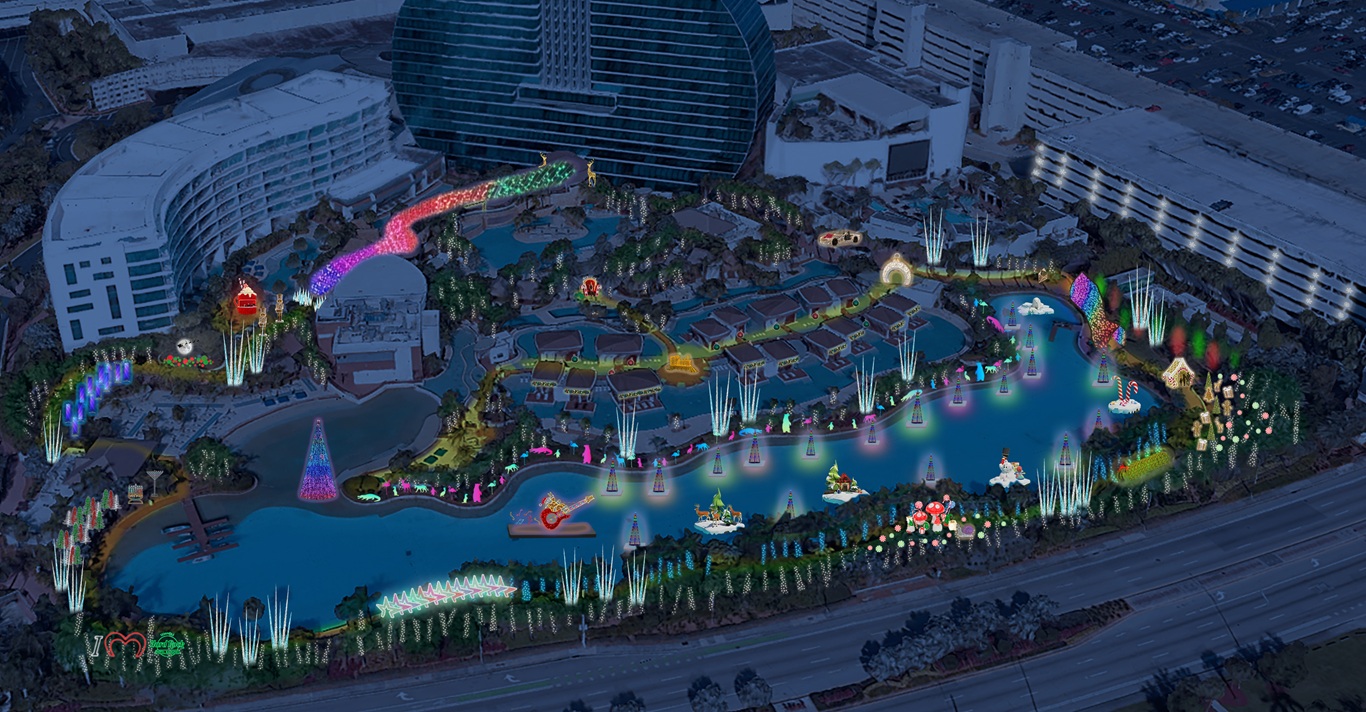 Seminole Hard Rock Hotel & Casino Hollywood Debuts “Hard Rock the Holidays”: A Stunning Family Light Show Spectacular Transforming The Guitar Hotel