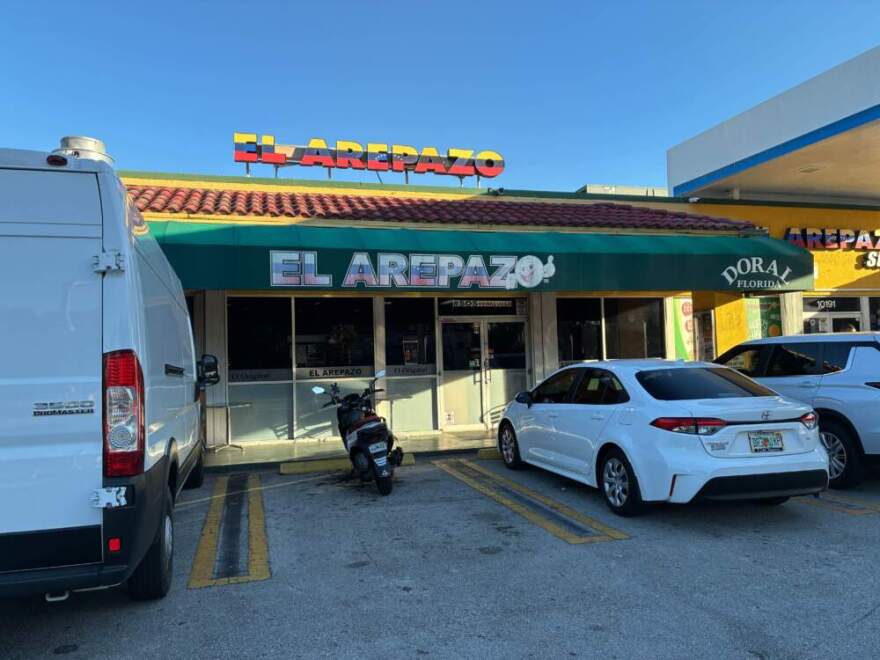 El Arepazo is a Venezuelan institution in Doral, Florida. (Scott Tong/Here & Now)