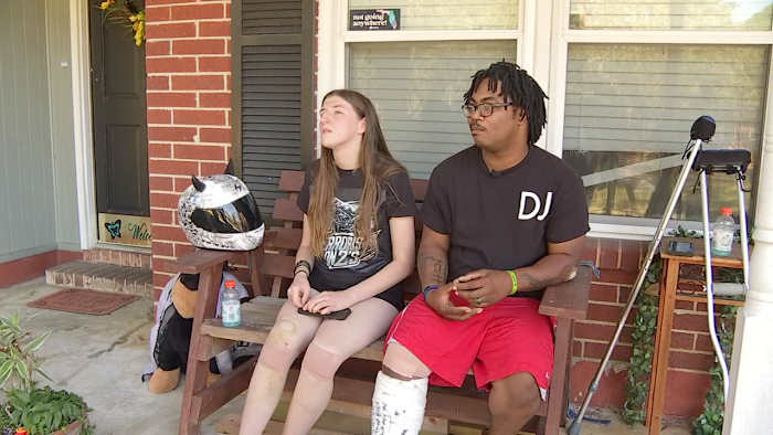 Father, stepdaughter injured in crash urges drivers to look twice