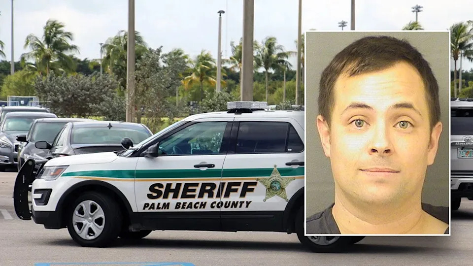 Michael Iaboni, 32, and a sheriff's vehicle