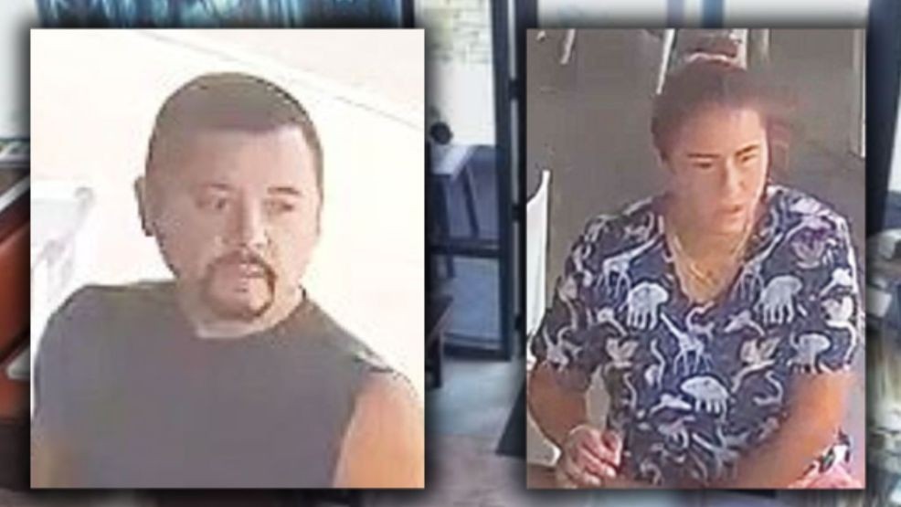 The Palm Beach County Sheriff's Office (PBSO) is seeking a man and a woman who dined at Lilo's Streetfood and Bar and skipped out on paying an over $140 bill on Tuesday. (PBSO)