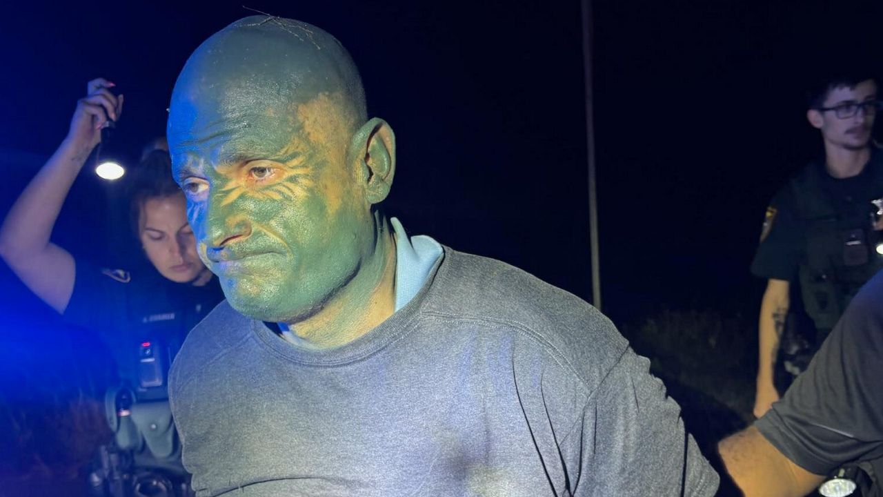 Sumter County Sheriff's Office deputies detain 39-year-old Joseph Brown hours after he escaped detention on Sunday. (Sumter County Sheriff's Office)