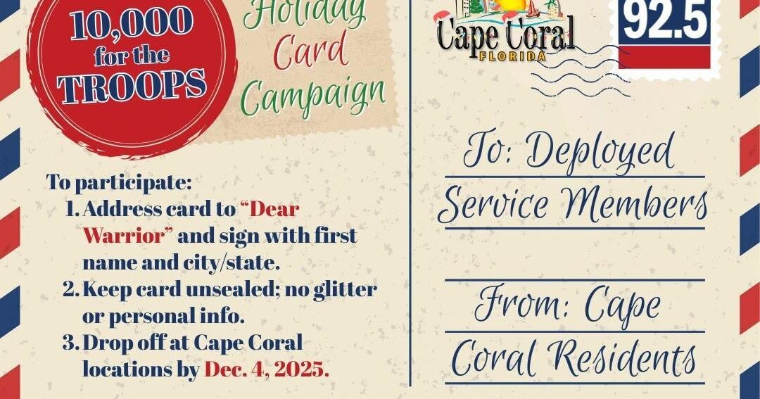 Cape Coral joins 10,000 for the Troops card drive | GB Daily