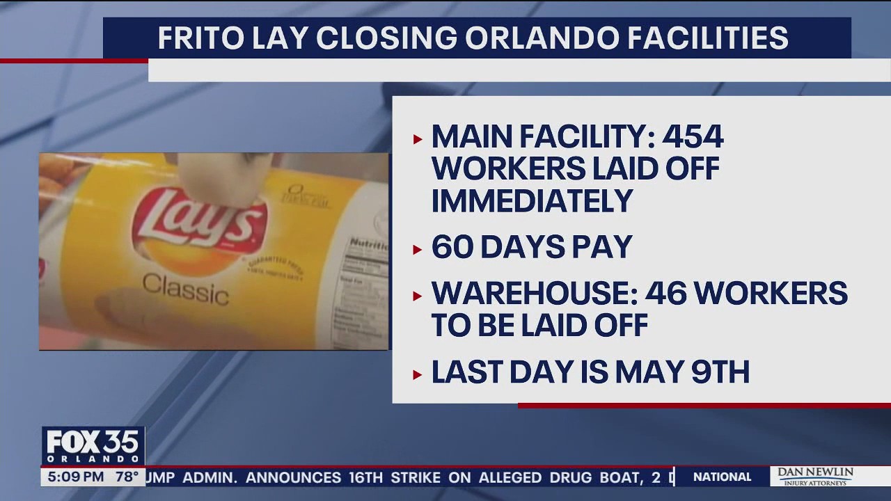 Frito-Lay facilities close in Orlando