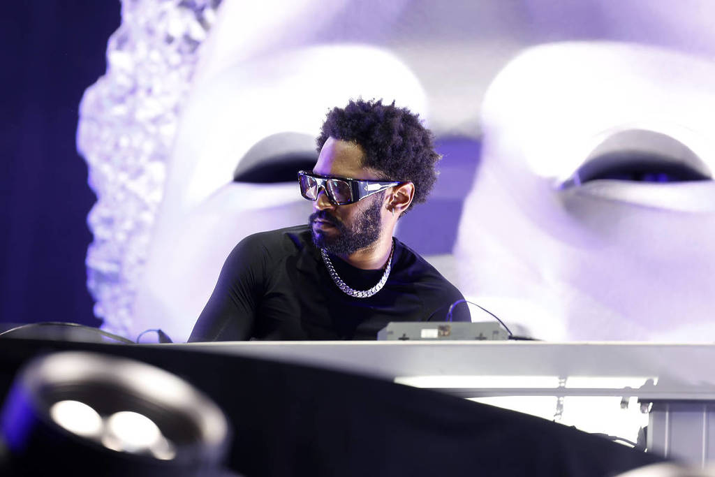 INDIO, CALIFORNIA - APRIL 21: Kaytranada performs at the Outdoor Theatre during the 2023 Coachella Valley Music and Arts Festival on April 21, 2023 in Indio, California.