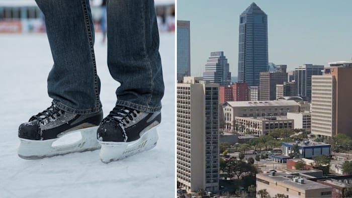 Jacksonville’s first outdoor ice skating rink is coming downtown this month. Here’s what to know