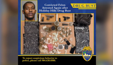 Convicted felon arrested again after drug bust at Holiday Hill apartment