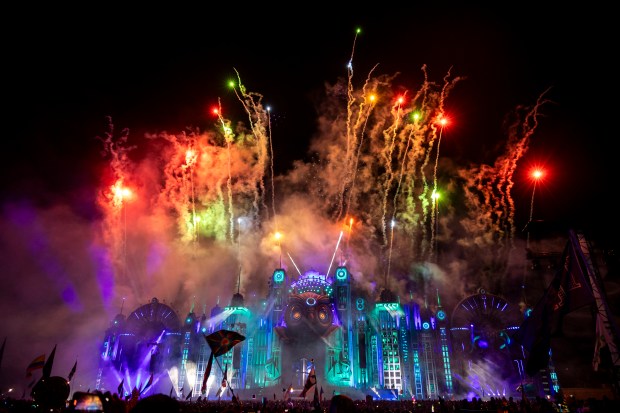 A drone and fireworks show closes out opening night of...