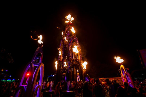 Daisy Fields has a pyrotechnic “Flower Tower” and food vendors...