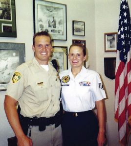 The Mitchells met when they were both serving in the Air Force. Photo courtesy of Googan Coffee