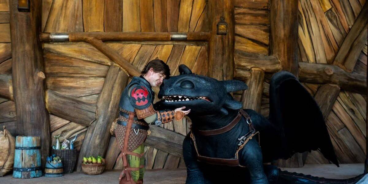 Toothless Meet and Greet Isle of Berk at Epic Universe inside Universal Orlando Resort.