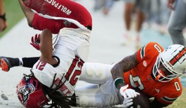 Carson Beck throws 3 TDs, No. 16 Miami rolls to 41-7 win over N.C. State :: WRAL.com