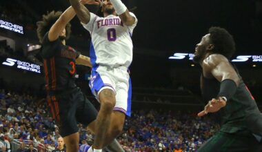 No. 10 Florida overcomes foul trouble from big men Condon and Chinyelu and beats Miami 82-68 :: WRAL.com