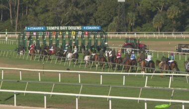 Tampa Bay Downs opens 100th season with big crowds, milestones for jockeys
