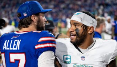 Buffalo Bills and Miami Dolphins are headed in opposite directions