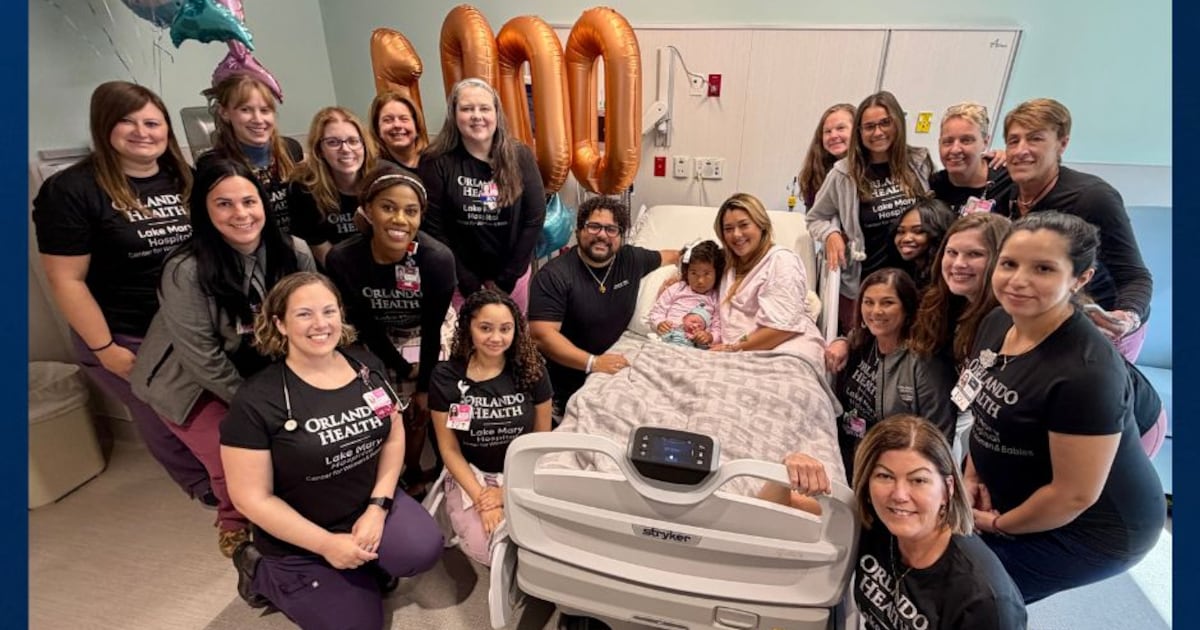 Orlando Health Lake Mary celebrated the birth of its 1,000th baby
