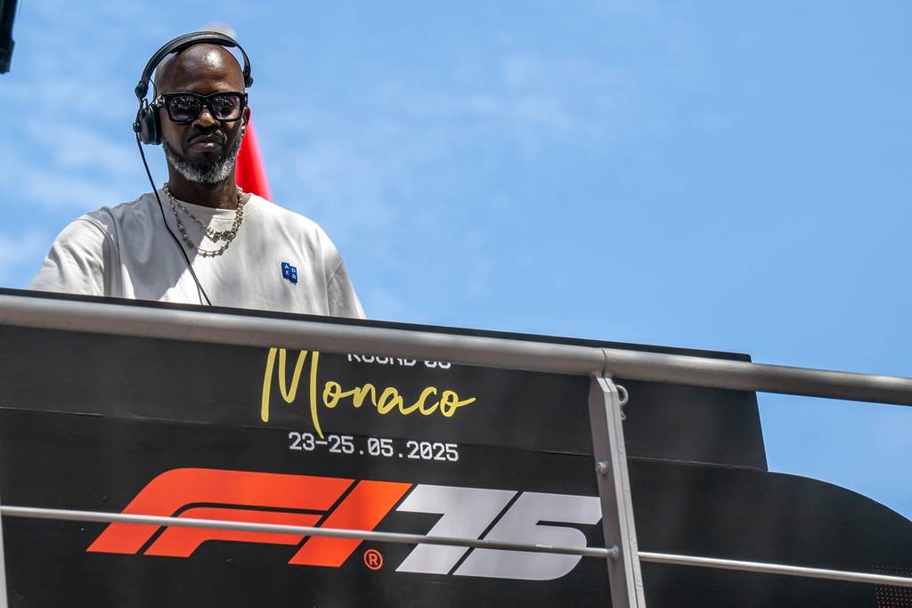MONTE CARLO, MONACO - May 25, 2025: Black Coffee, South African musician and DJ. Race day for the F1 Monaco Grand Prix 2025.