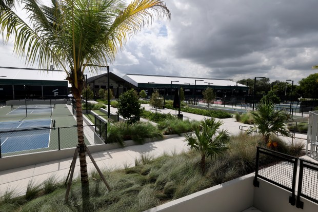 The Fort, Fort Lauderdale’s new pickleball complex at Snyder Park, on Nov. 6. (Mike Stocker/South Florida Sun Sentinel)