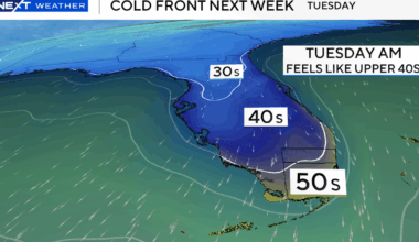 Cold, dry air set to chill South Florida next week