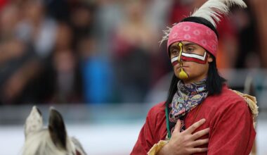 Dec 30, 2023; Miami Gardens, FL, USA; Florida State Seminoles mascot Chief Osceola and Renegade take the field before the game in the 2023 Orange Bowl against the Georgia Bulldogs at Hard Rock Stadium. Mandatory Credit: Nathan Ray Seebeck-Imagn Images