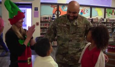 Cape Coral siblings surprised as Air Force dad returns home for Christmas