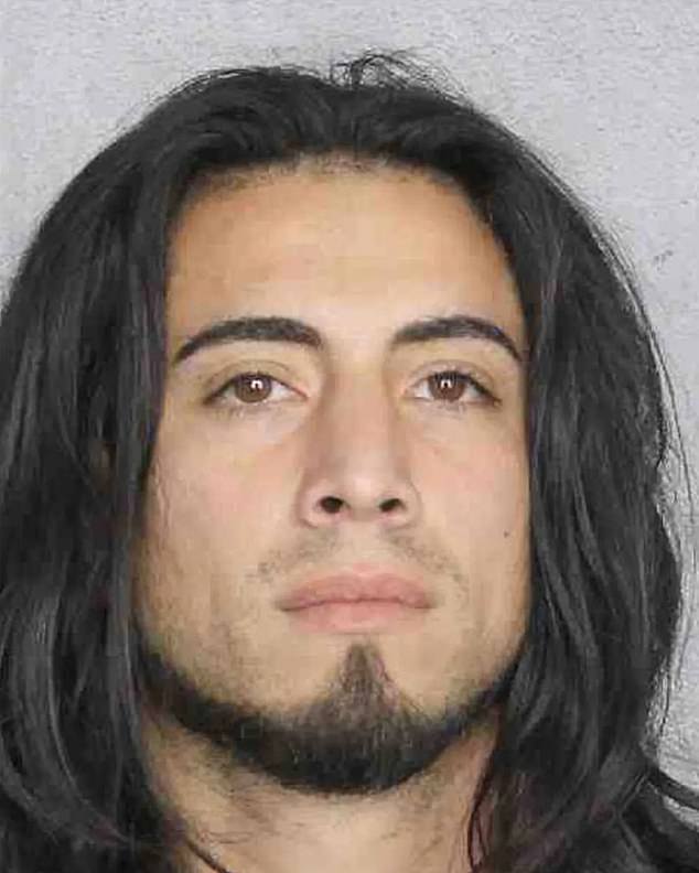 Sergio Suarez, 34, was arrested after towing a car that had a little girl still inside