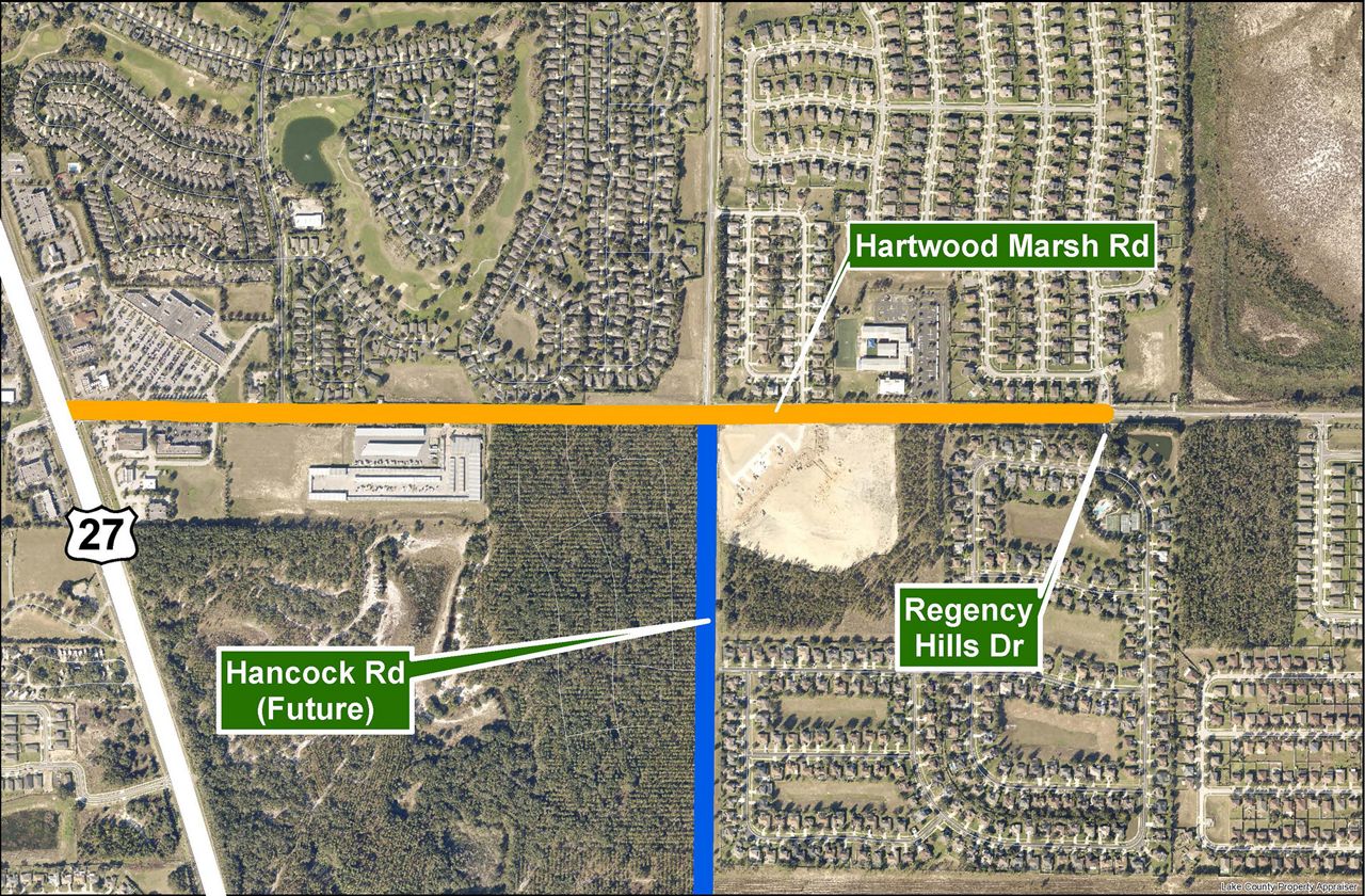 The Hartwood Marsh widening project will convert two lanes into four, beginning on U.S. 27 to Regency Hills Drive, in the town of Clermont. (Lake County Government)