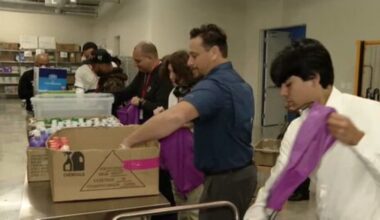 Students of Miami Heat’s school-to-work program visit Lotus House Women’s Shelter to provide holiday meals, gifts - WSVN 7News | Miami News, Weather, Sports